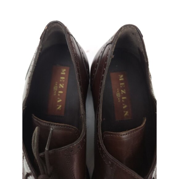 MEZLAN Mens Dress Shoes Brown Leather Lace Up Brogue Cap Toe Oxfords Size 10 M main image 10